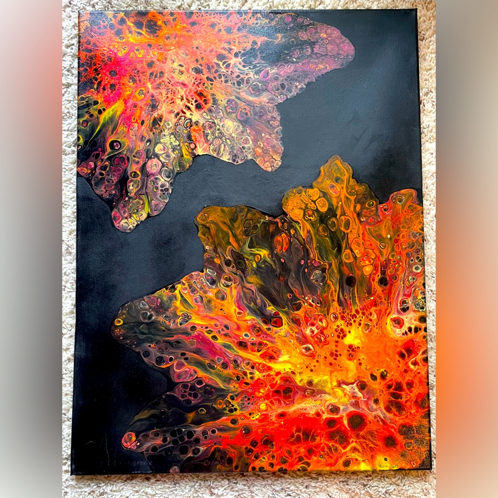 Abstract Fluid Art Pour Painting